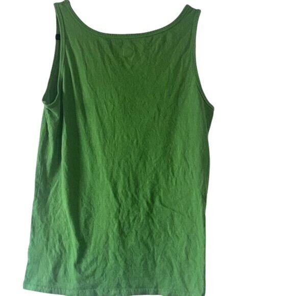 John Deere Green Womens Tank Top Medium 100% Cotton Sleeveless - Picture 6 of 6